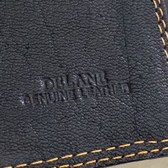 Delane Leather Compact Leather Wallet w/ Cross Body Strap - Picture 14 of 17